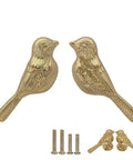 Gold Bird Cabinet Knobs Set Of 2 For Cupboard Doors And Drawers, Vintage Zinc Alloy Handles, Single Hole Pulls For Bedroom, Kitchen, Dresser, Home Decor, Cute Bird Design With Lasting Durability, 25mm gold bird knobs with screws