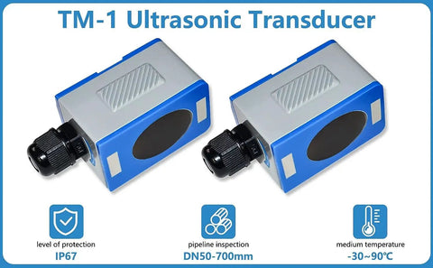 Digital Ultrasonic Flow Meter For Liquids TUF-2000B Bi-Directional 0 To 10 Meters Per Second IP67 Industrial Grade DN50-700MM
