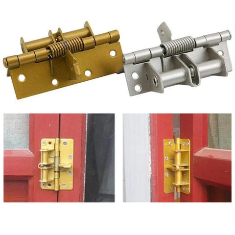 Two Pack Positioning Hinges With Spring Self Closing Hidden Door For Window Cabinets And Furniture Hardware in gold and silver