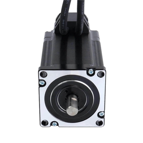 Front view of 4Nm 24 Closed Loop Stepper Motor With Encoder 1000PPR 4000CPR 5A 2 Phase 4 Lead Servo Motor for CNC machines