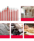 12 Piece Metal Punch And Chisel Kit Hand Tools For Shaping And Cutting Brick Stone And Metalwork Pro Grade Set