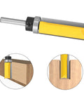 Heavy Duty Four Inch Shank T Shaped Router Bit For Woodworking Milling showing sharp carbide tip cutting wood slots.