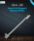 304 Stainless Steel Hatch Lid Support Spring Holder with mounting brackets displayed on wooden surface.