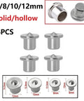 4 Piece Dowel Center Marker Set For Woodworking, Solid Steel Dowel Pin Aligners In 6mm 8mm 10mm 12mm, set shown with dimensions.
