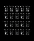 20-Piece 5ml Borosilicate Glass Beaker Set for Chemistry Labs, Heat And Thermal Shock Resistant With White Graduation Markings