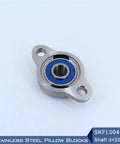 Authentic Stainless Steel Pillow Block Bearings SKFL004 Housing With 20 Mm Shaft Size Mounted Precision Unit Heavy Duty Pro Grade Kickass Parts Designed For Hot Repair Work And Mechanical Build On Shop Floors Or Custom Projects Go Wild Where It Goes. Front view of stainless steel pillow block bearing, 20mm shaft, mounted precision unit