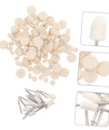 120-Piece Wool Felt Polishing Kit with Shank Buffing Wheels for Rotary Tools industrial polisher wheels for metal and wood finishing