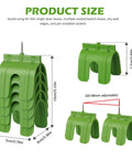 Professional Electrical Box Positioning Tool Set With 5 Metal Frame Markers For Plasterboard Installation size dimensions in green plastic.