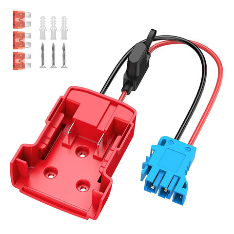 18V Battery Conversion Adapter For Electric Toy Cars With 12AWG Wiring Harness And Three 40A Fuses High Power