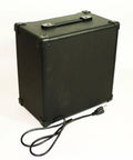 Portable Gig Ready Mini Guitar Amplifier Speaker With Built In 300W Power One Quarter Inch Input Headphone Output And Adjustable Bass Treble Volume Knobs Ideal For Bedroom Practice Or Quick Jams In Any Room, black unit with cords