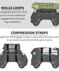 Universal 48L Waterproof Motorcycle Tail Bag With Roll Top Closure For All Bikes No Saddle Stay Or Rack Needed Ride Ready