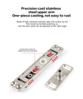 Crafted Tough No Mortise Pivot Hinge Push Or Kick Open For Secret Doors And Murphy Bookcases smooth stainless steel upper arm components