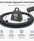 Smooth Operator Heavy Duty Lazy Susan Turntable features a weight of 66 lbs, demonstrating sturdy ABS construction and smooth rotation.