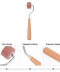 Professional Heavy Duty Rubber Ink Roller For Printmaking And Canvas Painting Smooth Glide Surface with wooden handle.