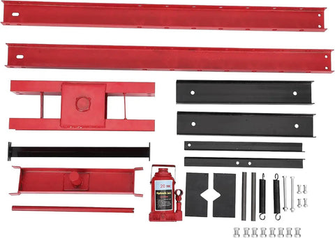 Components of 20 Ton Benchtop Hydraulic Press For Metalworking And Bearing Removal, Heavy Duty H Frame Shop Press With Adjustable Height Work Table