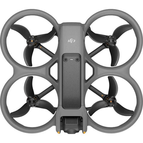Avata 2 FPV Drone Fly More Combo With 3 Batteries, 4K Camera, top view of drone with built-in propeller guard.