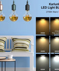 Half Gold Reflected LED Edison Bulbs 6W 60W Equivalent Dimmable G80 Globe Shape E26 Soft White 2700K in decorative room setting