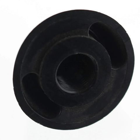 Top view of OEM Propeller Nut 0305394 For Johnson Evinrude OMC Boats Genuine Replacement Part Black Durable Steel