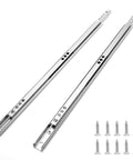 Heavy Duty 12 Inch Drawer Slides With Smooth Metal Ball Bearing Rails For Two Way Side Mount Cabinets And Furniture, 4 Pack.