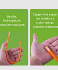 Pro Level 320 FT EV Oxygen Free Copper Power Cable Single Core Auto Charging Wire shown with flexible XLPE insulation in hand.