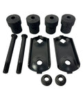 Beefed Up Rear Spring Shackle And Bushing Kit For 1968 To 1981 Camaro And Firebird 2 Piece Set Easy Install Durable Leaf Spring Hardware Part MCS1020 Durable Upgrade For Long Lasting Performance And Easy Fit with bushings, shackles, and bolts visible