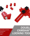 Neferta 9-piece red car camshaft timing locking tool set with black star knobs and red spacers
