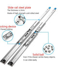 Heavy Duty Three Fold Full Extension Drawer Slides With Locking Side Mount Runners Built To Last For Cabinets And Furniture 46 Inch