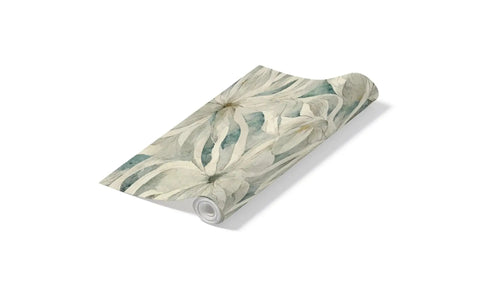 Smooth Vibes Peel And Stick Wallpaper Roll With Self Adhesive Contact Paper For Modern Home Decor, showing beige green floral design.