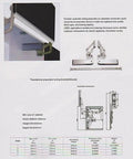Heavy Duty Hydraulic Vertical Cabinet Door Hinge With Soft Close Flip Up Mechanism And Silent Gas Strut For Kitchen Storage Space Saving Installation - Detailed diagram with dimensions.
