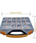 Closed storage box of 820 Piece Nuts And Bolts Set Assortment Kit With Flange And Hex Bolts Alloy Steel For Auto Machinery