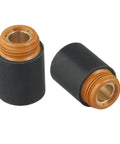 Two PMX45 plasma cutter retaining caps, heavy duty polymer, easy install, heat resistant for metalworking and industrial cutting tasks.