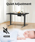 Quiet Electric Standing Desk Frame With Memory Height Controller for Home and Office, silent operation at 45DB