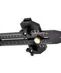 Super Cool Fast Ripping Table Saw Jig Guide For 3/8 In X 3/4 In Slot With Smooth Roller Limiter For Accurate Woodworking, close-up view showing adjustable scale.
