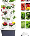 Dope High Yield 30 Pod Indoor Hydroponic Tower Garden System With Movable Water Tank And Pump Vertical Indoor Planter with plants