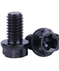 Titanium Flange Head Bolt M6x10mm Black Finish Grade 5 6Al4V Torx T30 Screw Pack Of 4 For Mechanical And Industrial Use And Lightweight