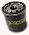 Hydro-Gear commercial oil filter, black metal exterior, part of Two Pack Spin On Oil Filters 52114 Replacement For Lawn Equipment And Transmissions OEM Quality Heavy Duty Durable Filter Set For Lawn Tractors Mowers Zero Turn Ride On Compatible Systems