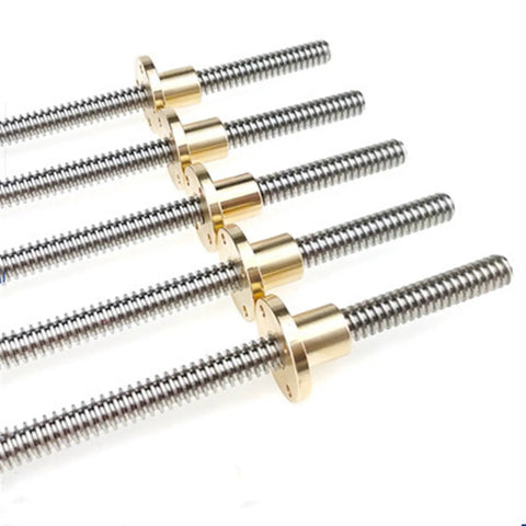 Top Notch T30 Lead Screw Pair With Heavy Duty Brass Nut 30mm Stainless Steel Threaded Rod 6mm Pitch Trapezoidal Design 1000mm Long For Smooth CNC Rigs And Weekend Warrior Workshops