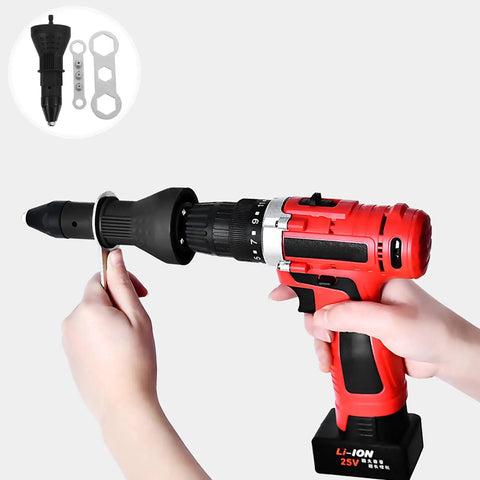 Cool Galpada Cordless Drill Rivet Adapter Kit With Plastic Body For Auto DIY And Metal Work, Low Noise Electric Riveting Tool To Make Drilling Faster And Easier On Cars Or Projects. cordless drill with plastic rivet adapter kit