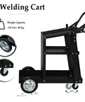 Heavy Duty Welding Cart For MIG And TIG Welders And Plasma Cutters Black Steel Cart Built To Last With 176 LB Weight Capacity
