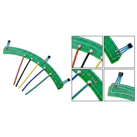 Heavy Duty Hall Sensor Circuit Board 4 Point 33 Inch Pcb For Ev Motor with colored wires and solder points, designed for electric vehicle upgrade.