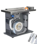 Xoiasth Semi Automatic Corner Labeling Machine With Plc Microcomputer Control, featuring rolls and touchscreen interface.