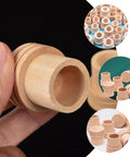 Close-up of a wooden moxa stick extinguisher; solid wood piece for 1.8 cm cigars; professional grade moxibustion tool.