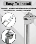 Aluminum Alloy Bike Seat Clamp Universal Post Clamp Replacement For Mountain And Road Bikes built with dual track design