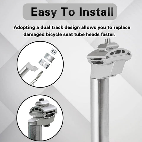 Aluminum Alloy Bike Seat Clamp Universal Post Clamp Replacement For Mountain And Road Bikes built with dual track design