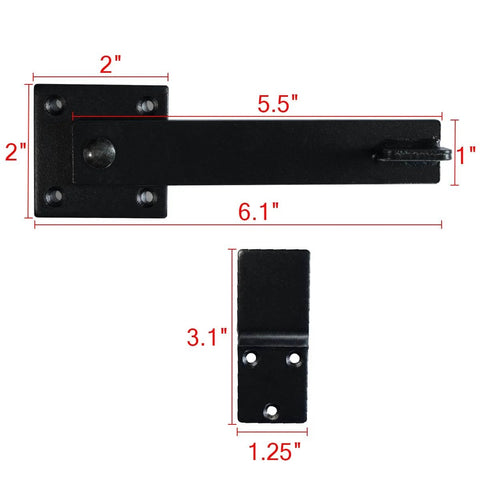 Heavy Duty 5.5 Inch Fence Gate Latch Barn Door Flip Hardware Wrought Iron Matte Black For Privacy And Security On Outdoor Fences