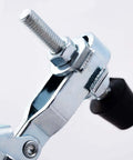 Close-up of Beefy Heavy Duty Horizontal Toggle Clamp With Quick Release, steel build, showing clamping mechanism