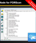 ForScan Ready OBD Adapter With Ford Diagnostics And CAN Bus Access Pro Grade ForScan Compatibility displayed on software screen
