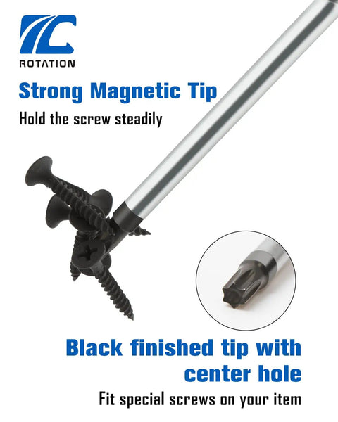 10 Piece Magnetic Torx Screwdriver Set With Center Hole Cushioned Grip High Torque Pro Grade Tools in use holding screws
