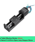 Rock Solid Motorized Slide Table With T Type Linear Guide Rail Stage And Mini Sliding Platform For Dead Nuts Accurate Z Axis Motion Control In Custom Automation Projects with 50mm stroke