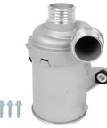 High Performance Electric Coolant Water Pump For Bmw X3 X5 And Volvo Xc90 Models 2.0L Turbo L4 Engines showing metallic finish and inlet.